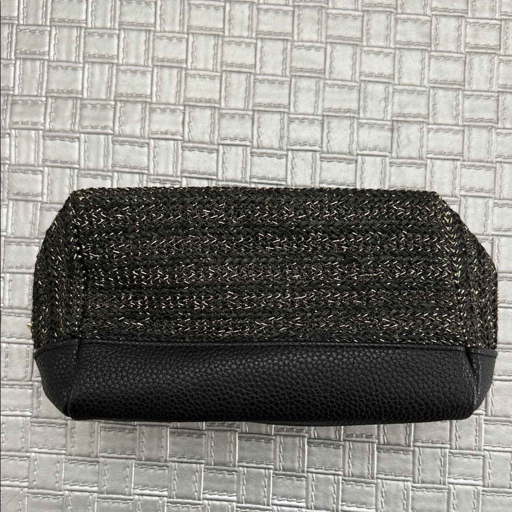 Tarte Black Gold Sparkle Makeup Cosmetic Bag Travel Pouch